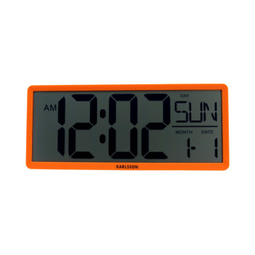 Digitálne hodiny Karlsson Table Clock Retro LCD KA6020OR, 36cm